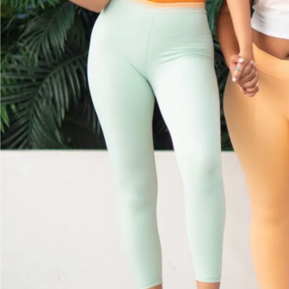 Retro Rainbow POPFLEX Mint Leggings